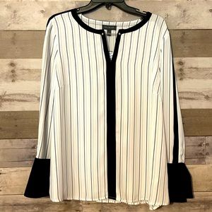 The Limited Striped Silk Blouse - New - Large